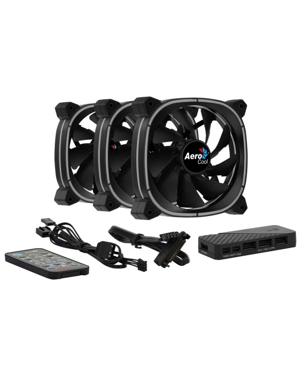 Aerocool Astro 12 Pro ARGB 12cm Комплект кулеров для компьютера с дистанционным управлением