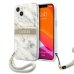 Guess GUHCP13MKMABGR Marble Strap Back Case Чехол для Apple iPhone 13 Серый