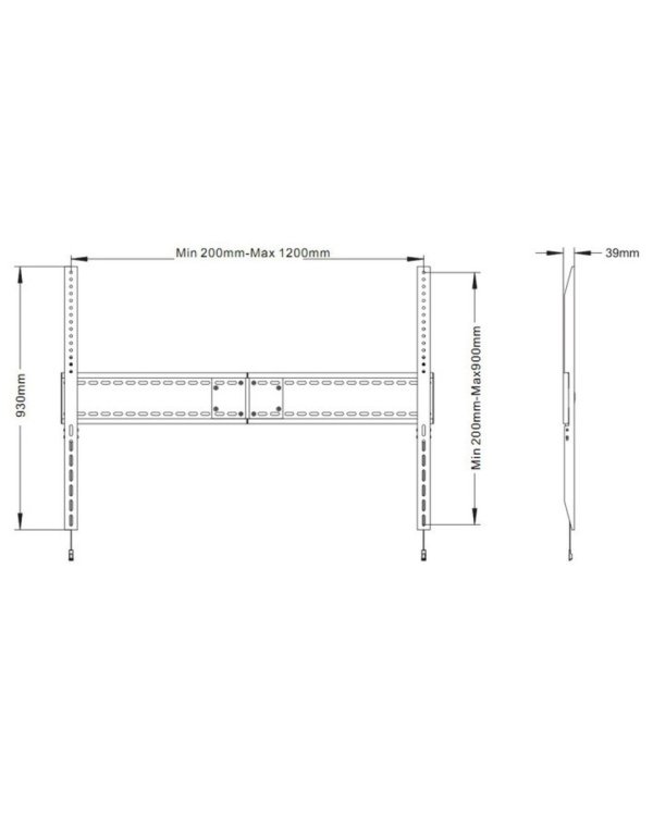 Multibrackets MB-0940 Настенный фиксированный ТВ кронштейн до 110" / 125kg