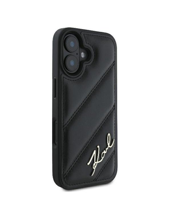 Karl Lagerfeld Quilted Signature Защитный Чехол для Apple iPhone 16 Plus