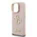Guess PU Grained 4G Logo Stand Camera Frame Case Защитный чехол для iPhone 15 Pro / розовый