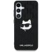 Karl Lagerfeld Leather Monogram Pin Logo Choupette Head Чехол для Samsung Galaxy S25