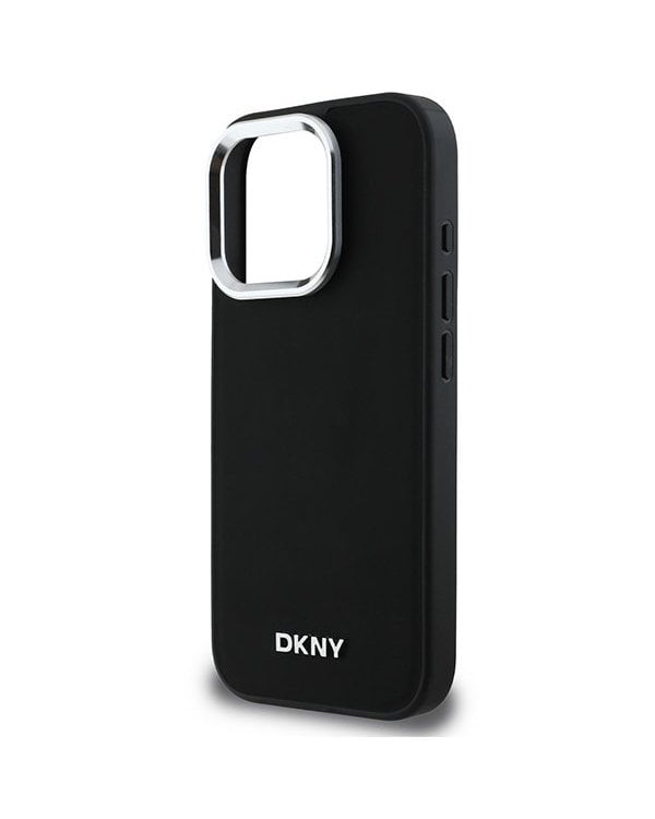 DKNY Plain Silver Logo MagSafe Защитный Чехол для Apple iPhone 16 Pro Max