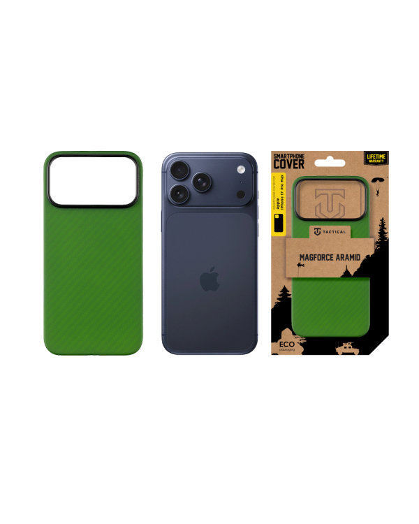 Tactical MagForce Aramid Cover Защитный чехол для Apple iPhone 17 Pro Max / зелёный Toad