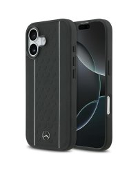 Mercedes Leather Star Pattern Stripes MagSafe Чехол для Apple iPhone 17