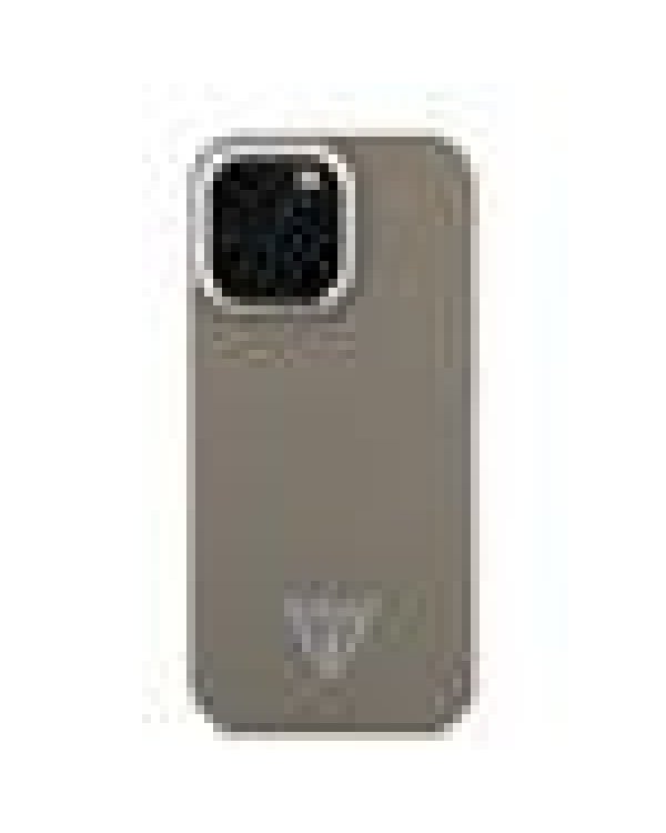 Guess PU Grained Triangle Logo MagSafe Case Защитный чехол для iPhone 16 Pro Max / коричневый