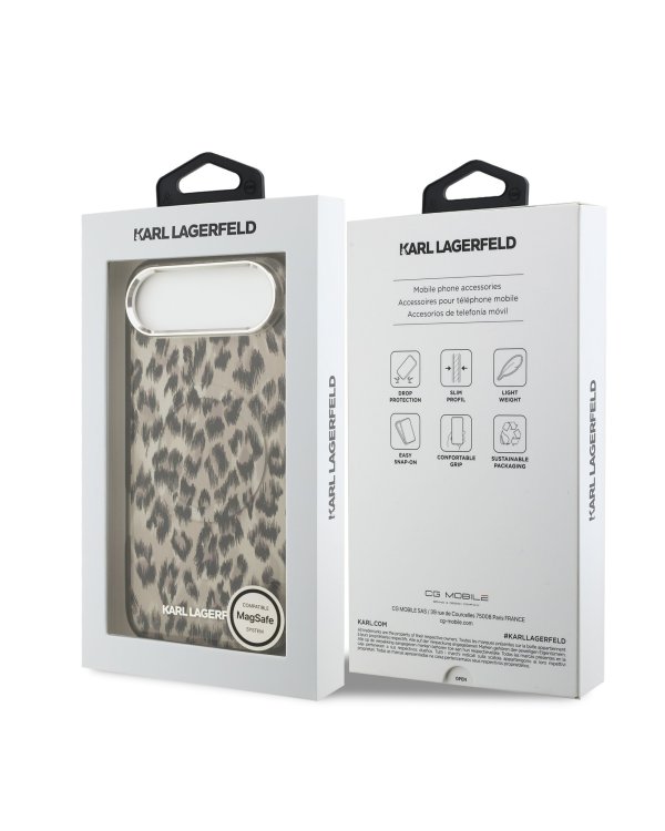 Karl Lagerfeld IML Leopard MagSafe Case Защитный чехол для iPhone Air / коричневый