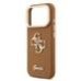 Guess PU Grained 4G Logo Stand Camera Frame Case Защитный чехол для iPhone 17 Pro / коричневый