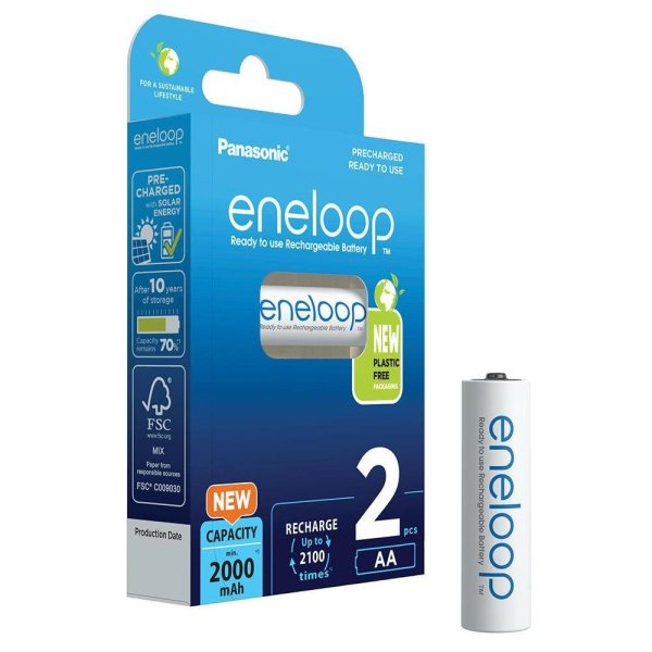 Panasonic Eneloop Батарейки AA 2000mAh rechargeable 2 шт.