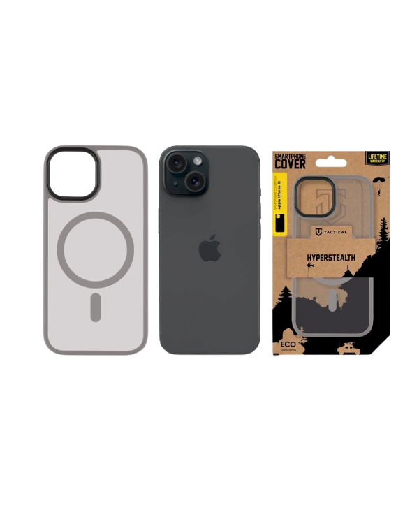 Дополнительное изображение книги «Tactical MagForce Hyperstealth Cover Защитный чехол для iPhone 15 / светло-серый»