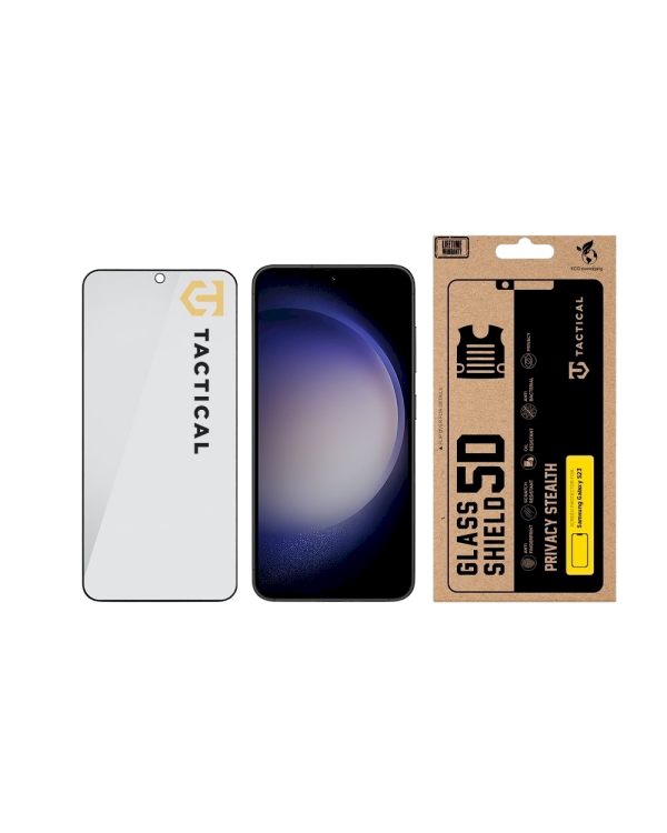 Tactical Glass Shield Privacy Stealth 5D Защитное стекло для Samsung Galaxy S23 / чёрный