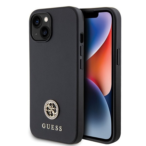 Guess Strass Metal Logo Back Case Защитный Чехол для Apple iPhone 15
