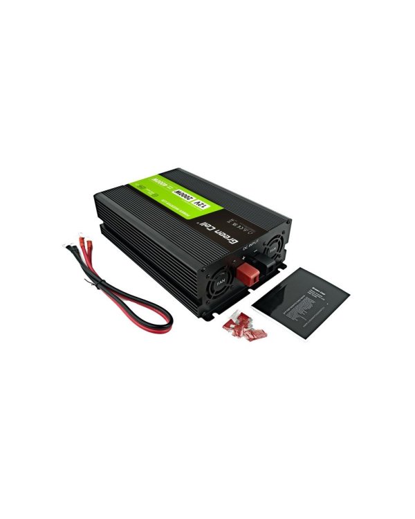 Green Cell PowerInverter Инвертер питания LCD / 12V / 2000 / 4000W / Pure Sine Wave