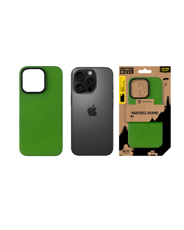 Tactical MagForce Aramid Cover Защитный чехол для Apple iPhone 16 Pro / Green Toad