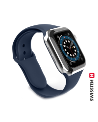 Swissten Cиликоновый Pемешок для Apple Watch 1/2/3/4/5/6 / SE / 38 мм / 40 мм