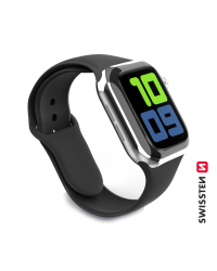 Swissten Cиликоновый Pемешок для Apple Watch 1/2/3/4/5/6 / SE / 38 мм / 40 мм