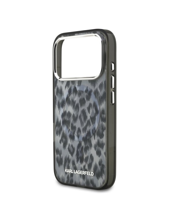 Karl Lagerfeld IML Leopard MagSafe Case Защитный чехол для iPhone 17 Pro / серый