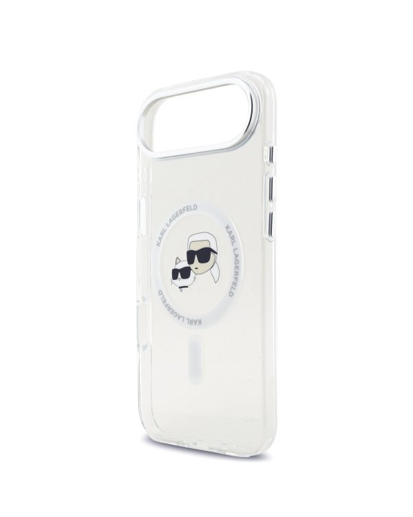 Karl Lagerfeld IML K&CH Heads Metal Frame MagSafe Case Защитный чехол для iPhone Air / прозрачный