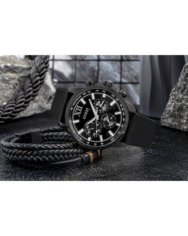 Дополнительное изображение книги «Guess Walker Chronograph Мужские Часы Black Silicone 44mm»