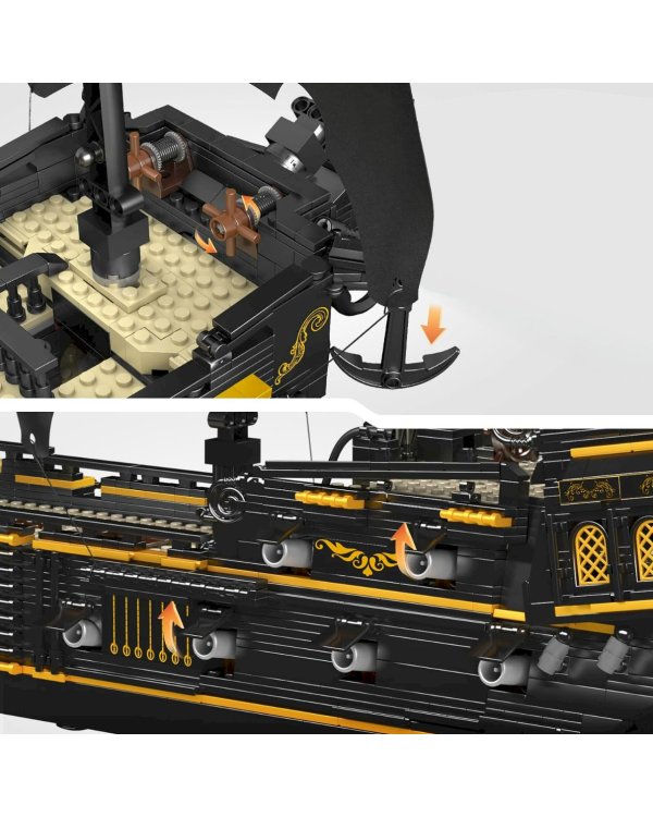 RoGer Пиратский Корабль Конструктор Black Pearl 3180шт