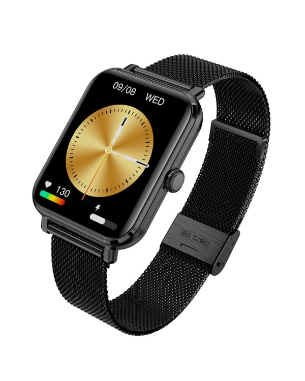 Garett Smartwatch GRC CLASSIC Black Steel Умные часы IPS / Bluetooth / IP68 / SMS