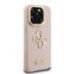 Guess PU Grained 4G Logo Stand Camera Frame Case Защитный чехол для iPhone 15 Pro / розовый