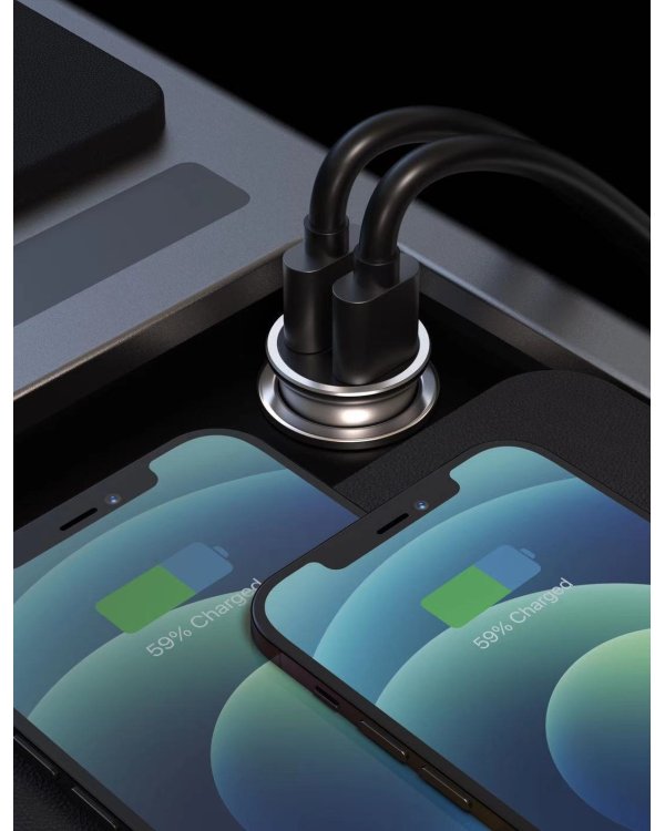 Swissten 36W Mеталл Автомобильное зарядное устройство c USB-C + Quick Charge 3.0 Для мобильных телефонов и планшетов