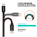 Swissten Textile USB-C To Lightning Кабель Для Зарядки и Переноса Данных Fast Charge / 3A / 1.2m