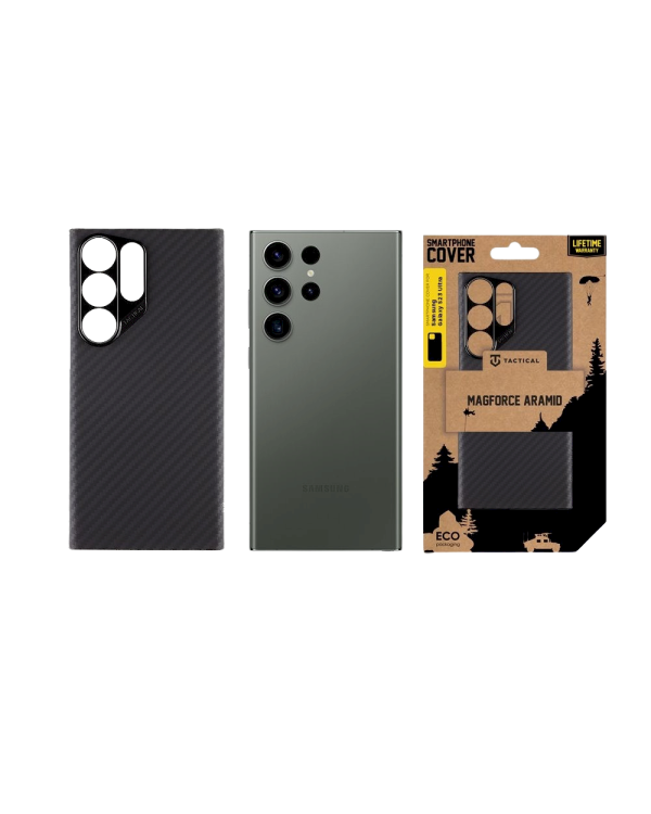 Tactical MagForce Aramid Cover Защитный чехол для Samsung Galaxy S23 Ultra / чёрный