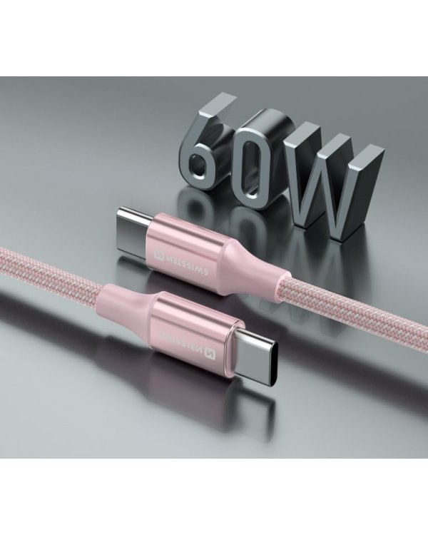 Swissten Textile II USB-C - USB-C Kабель для передачи данных и зарядки 1.5m