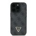 Guess Leather 4G Triangle Strass Защитный Чехол для Apple iPhone 16 Pro Max