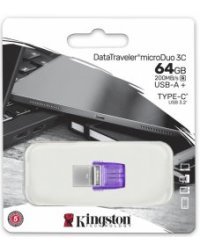 Kingston 64GB microDuo 3C USB Type-A + USB Type-C Флеш Память