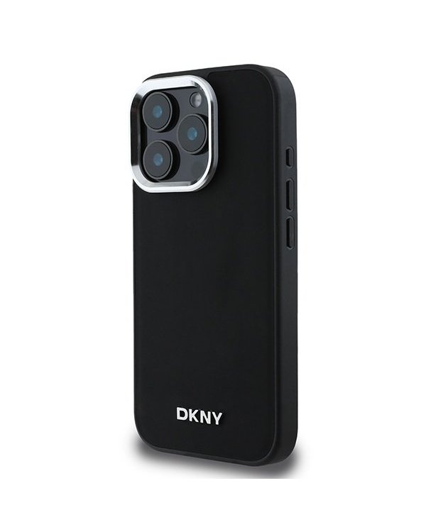 DKNY Plain Silver Logo MagSafe Защитный Чехол для Apple iPhone 16 Pro