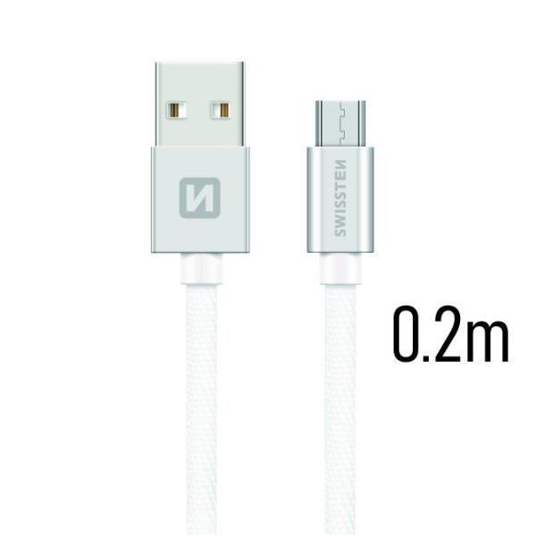 Swissten Textile Quick Charge Универсальный Micro USB Кабель данных 0.2m