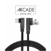 Swissten Плетеный L Типа Универсальный Quick Charge 3.1 USB на micro USB Кабель данных 1.2 m