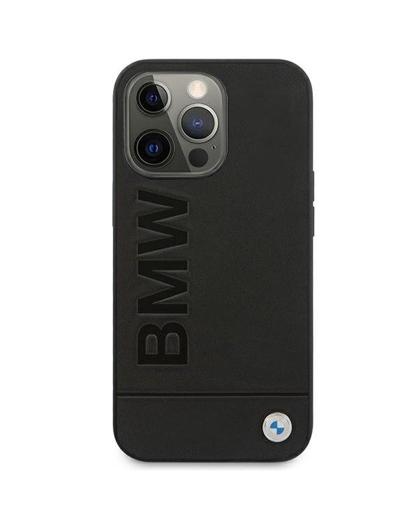 BMW BMHCP13XSLLBK Back Case Кожанный Чехол для телефона Apple iPhone 13 Pro Max