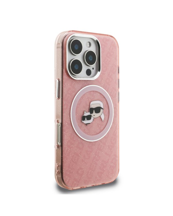 Karl Lagerfeld IML K&CH Heads Repeated Logo MagSafe Case Чехол для Apple iPhone 16 Pro