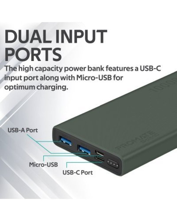 Дополнительное изображение книги «Promate Bolt-10 Power Bank Переносная зарядная батарея 10000 mAh»