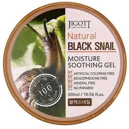 Jigott Natural Black Snail Moisture Soothing Гель 300 ml