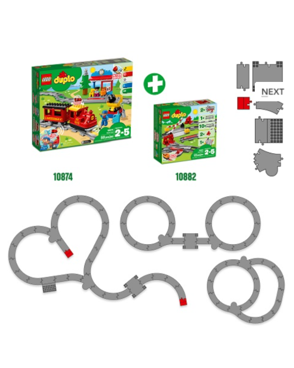 LEGO 10882 DUPLO Railroad Tracks Конструктор