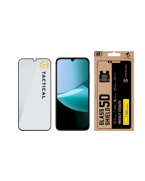 Tactical Glass Shield Privacy Stealth 5D Защитное стекло для Xiaomi Redmi 15C 4G/5G / чёрный