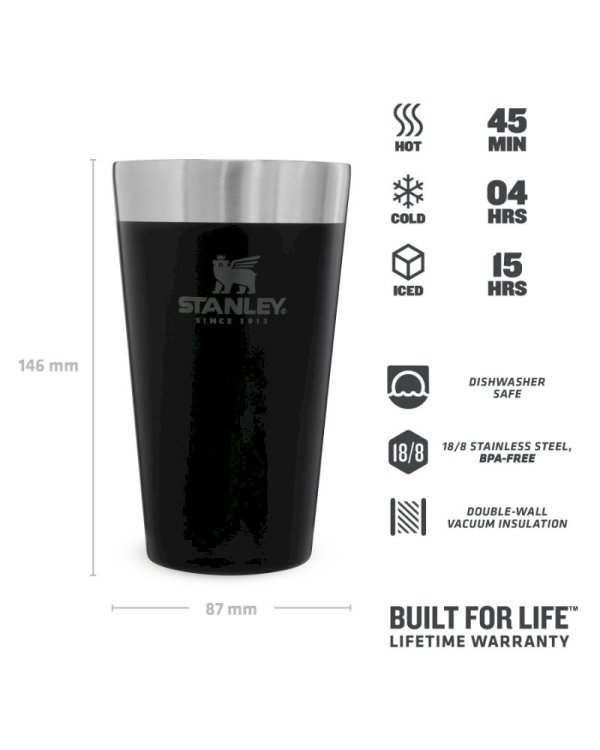 Дополнительное изображение книги «Stanley The Stacking Tumbler Пивная кружка 0.47L Matt Black»