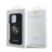 Guess PU Grained 4G Metal Logo Case Защитный чехол для iPhone 14 Pro / чёрный