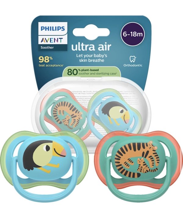 Philips Avent Ultra Air Детские Пустышки 6-18m 2шт