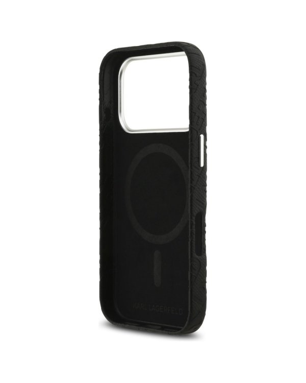 Karl Lagerfeld Grained PU Repeated Logo MagSafe Case Чехол для Apple iPhone 17 Pro
