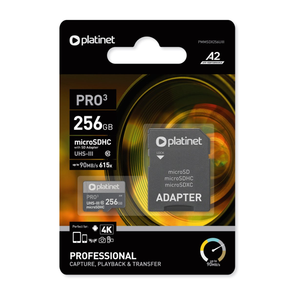Platinet PRO3 256GB Micro SDXC Class 10 Карта Памяти для Устройств