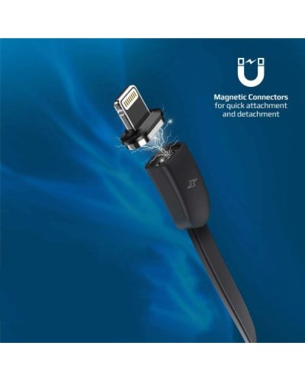 PROMATE Quiver Складной магнитный кабель USB-C на USB-C / Lightning / microUSB / 1м