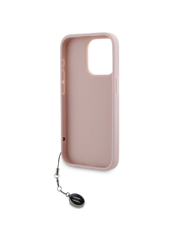Дополнительное изображение книги «Karl Lagerfeld PU Saffiano Rhinestone Charm Case Защитный чехол для iPhone 15 Pro Max / розовый»