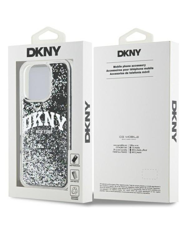 DKNY Liquid Glitter Arch Logo Защитный Чехол для Apple iPhone 16 Pro Max
