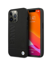 BMW BMHCP13XSLLBK Back Case Кожанный Чехол для телефона Apple iPhone 13 Pro Max